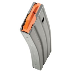 Duramag AR-15 .223/5.56mm 10/30-Round Aluminum Magazine Gray with Orange Follower