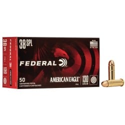 Federal American Eagle .38 Special Ammo 130gr FMJ 50 Rounds
