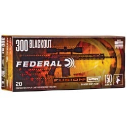 Federal Fusion MSR .300 Blackout Ammo 150gr Fusion Soft Point 20-Round Box