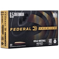 Federal Gold Medal 6.5 Creedmoor Ammo 140gr Berger Hybrid Target 20 Rounds