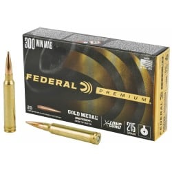 Federal Gold Medal Match .300 Win Mag Ammo 215gr OTM 20-Round Box