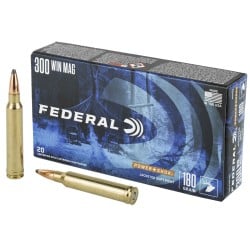 Federal PowerShok .300 Win Mag Ammo 180gr Soft-Point 20 Rounds