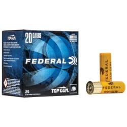 Federal Premium Top Gun 20 Gauge Ammo 2.75" #8 7/8oz 25-Round Box