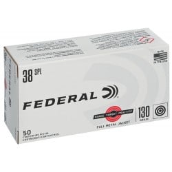 Federal Range Target Practice .38 Special Ammo 130gr FMJ 50 Rounds