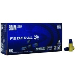 Federal Syntech Defense 9mm Ammo 138gr SJHP 50-Round Box