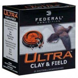 Federal Ultra Clay & Field 12 Gauge Ammo 2.75" #7.5 Shot 1 1/8oz 25-Round Box