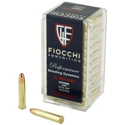 Fiocchi 22WMR Ammo 40gr Jacketed Hollow-Point 50 Rounds