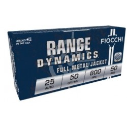 Fiocchi Range Dynamics .25 ACP 50gr FMJ 50 Rounds