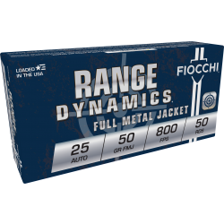 Fiocchi Range Dynamics .25 ACP 50gr FMJ 50 Rounds