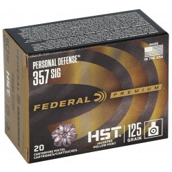 Federal Premium HST .357 Sig Ammo 125gr JHP 20-Round Box
