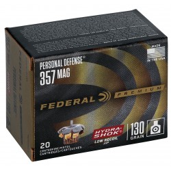 Federal Premium .357 Mag Ammo 130gr HSJHP 20 Rounds
