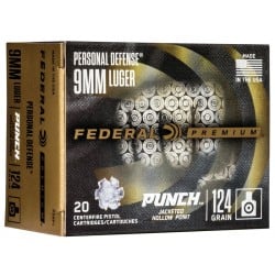 Federal Personal Defense Punch 9mm Luger 124gr 20 Rounds