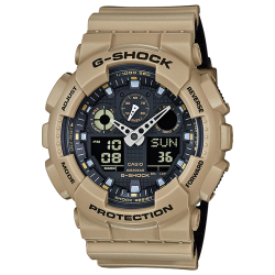 G-Shock Digital GA100L-8A Solar Wristwatch — Tan