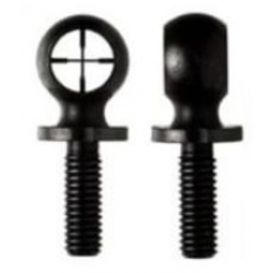 KNS Precision Front Sight Post For AR15 / AR10 Black Hooded Duplex Crosshair