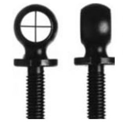 KNS Precision Front Sight Post For AR15 / AR10 Black Hooded Standard Crosshair