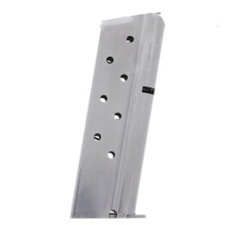 Metalform Officer 1911 9mm Stainless Steel with Front Rib 8-Round Magazine