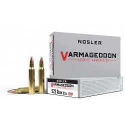 Nosler Varmageddon .223 Remington Ammo 62gr FBHP 20 Rounds