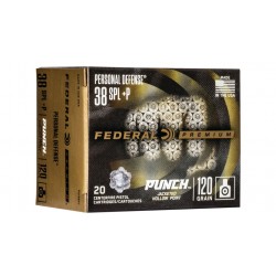 Federal Premium Punch .38 Special +P Ammo 120gr JHP 20 Rounds
