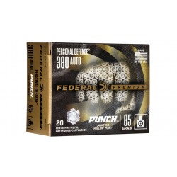 Federal Premium Punch .380 ACP Ammo 85gr JHP 20 Rounds