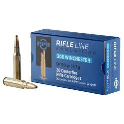 PPU Rifle .308 Winchester Ammo 150gr SP 20 Rounds