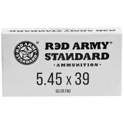 Red Army Standard 5.45x39mm Ammo 60gr FMJ 20 Rounds