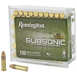 Remington Subsonic .22 LR Ammo 40gr Copper-Plated Hollow-Point 100 Rounds