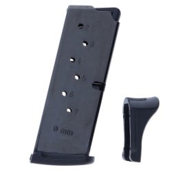 Ruger EC9/LC9, LC9S 9mm 7-Round Steel Magazine with Finger Rest Extension