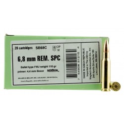 Sellier & Bellot Rifle 6.8 SPC 110gr FMJ 20 Rounds