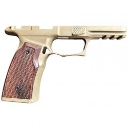 Sharps Bros. 365 Improved Wenge Grip Module for Sig P365X Macro with Steel Lug Insert and Manual Safety Cutout - FDE