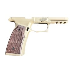 Sharps Bros. 365 Improved Wenge Grip Module for Sig P365X Macro with Steel Lug Insert and No Manual Safety Cutout - FDE