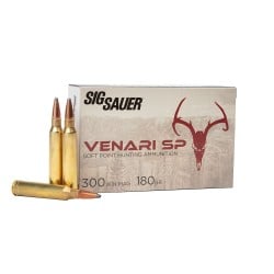 Sig Sauer Venari .300 Winchester Mag Ammo 180gr Soft Point 20 Rounds