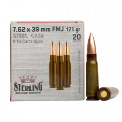 Sterling 7.62X39mm Ammo 123gr FMJ 20 Rounds