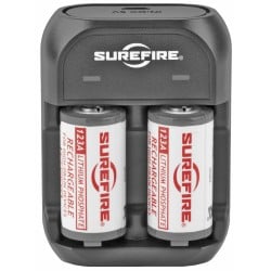 Surefire CR123A Lithium Rechargeable Battery 2-Pack with Charger