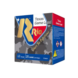 Rio Shotshells Texas Game Load 36 12 Gauge Ammo 2 3/4" #8 1 1/4oz 25 Rounds