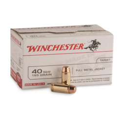 Winchester USA .40 S&W Ammo 165gr FMJ 100 Rounds