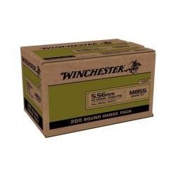 Winchester 5.56x45mm Ammo 62gr Green Tip 200 Rounds