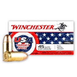Winchester USA .45 ACP 230gr FMJ Target Pack 50-Round Box