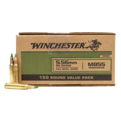 Winchester 5.56x45mm Ammo 62gr Green Tip 150 Rounds