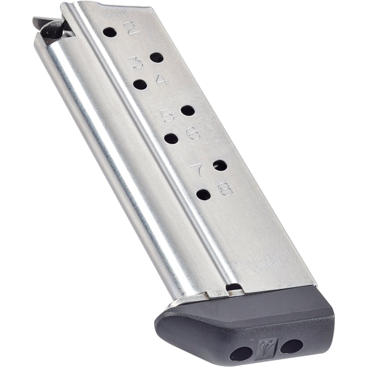 Cmc Products Match Grade 1911 Compact 9mm 8 Round Stainless Steel Magazine With Pad 7476