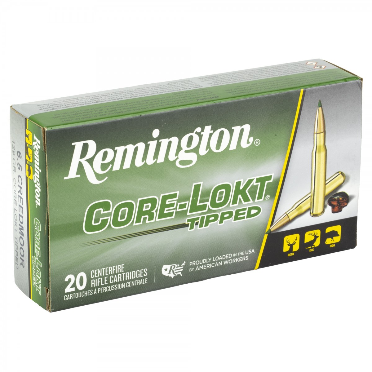 Remington Core-Lokt Tipped 6.5mm Creedmoor 129gr Ammo 20 Rounds