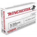 Winchester USA 5.56x45mm NATO Ammo 55gr FMJ 20 Rounds