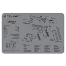TekMat Handgun Cleaning Mat Gray for Glock Gen 4 Pistols