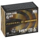 Federal Premium HST .45 ACP Ammo 230gr JHP 20-Round Box