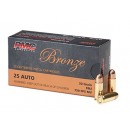 PMC Bronze .25 Auto Ammo 50gr FMJ 50 Rounds