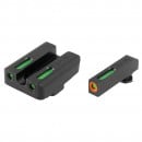 Truglo Brite Site TFX Pro Tritium / Fiber Optic Sites for Glock Pistols Chambered in 10mm, 45 ACP, 45 GAP