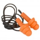 Walker's In-the-Ear Rubber Corded Hearing Protection 2 Pairs Orange