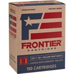 Hornady Frontier .223 Remington Ammo 55gr HPM 150 Rounds