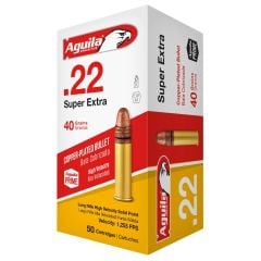 Aguila High Velocity .22LR Ammo 40gr CPSP 50-Rounds