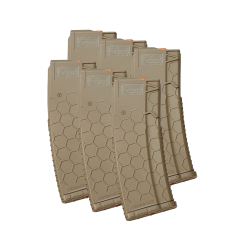 6 Pack of Hexmag Series 2 AR-15 .223 / 5.56 30-Round Magazines - FDE