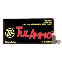 Tulammo .45 ACP Ammo 230gr FMJ 50 Rounds